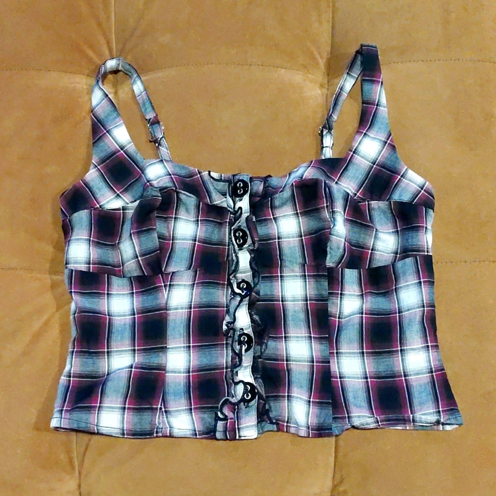 Button up crop top